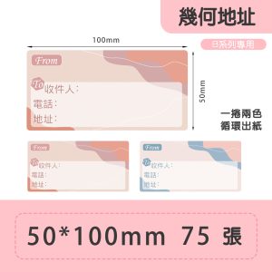B系列標籤-T50*100-75 幾何地址