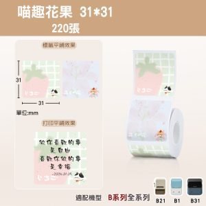 B系列標籤-T31*31-220喵趣花果