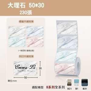 Ｂ系列標籤-T50*30-230大理石