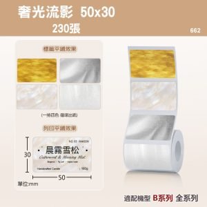 B系列標籤-T50*30-230奢光流影